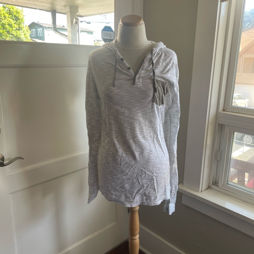 Striped Gray Women's Hoodie